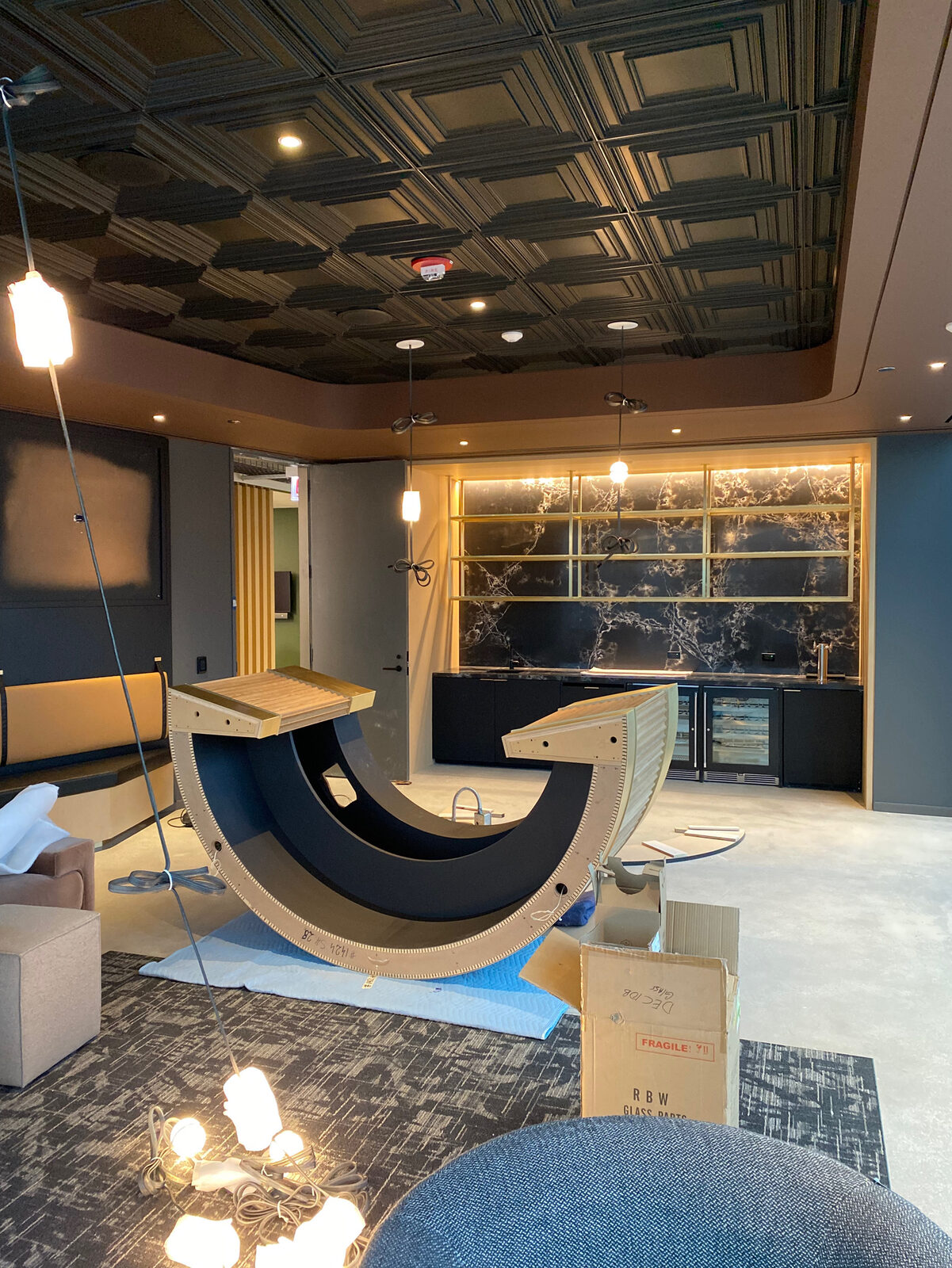 Executive office interior completed as a commercial build-out