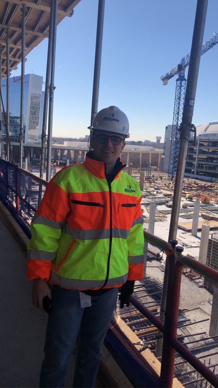 Zach Thomas on a construction site